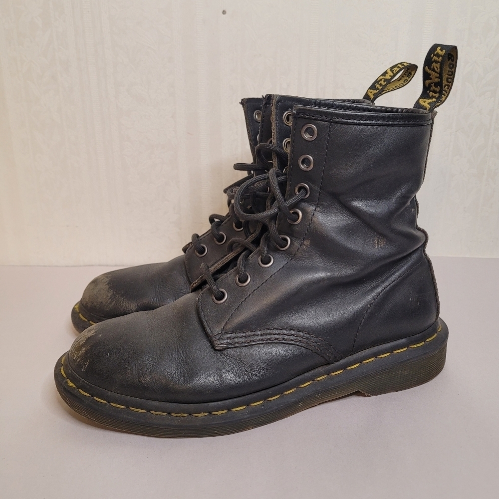 Dr. Martens 1460 Pascal Black Leather Combat Boots - Picture 5 of 9